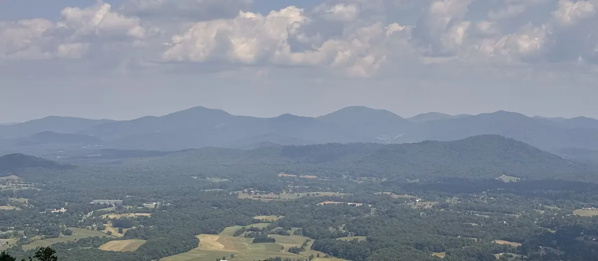 The valley below the Blue Ridge outside Crozet